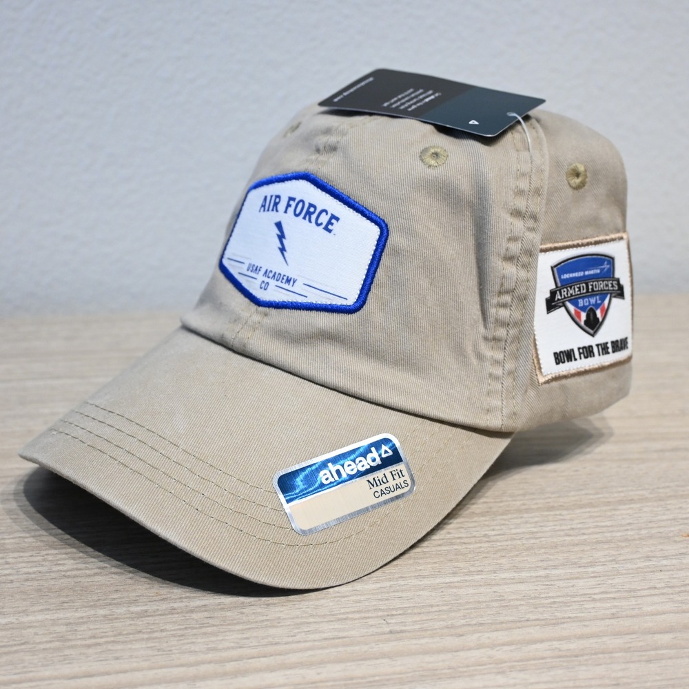 Ahead Air Force USAF Academy Armed Forces Bowl Khaki Adjustable Dad Hat Cap